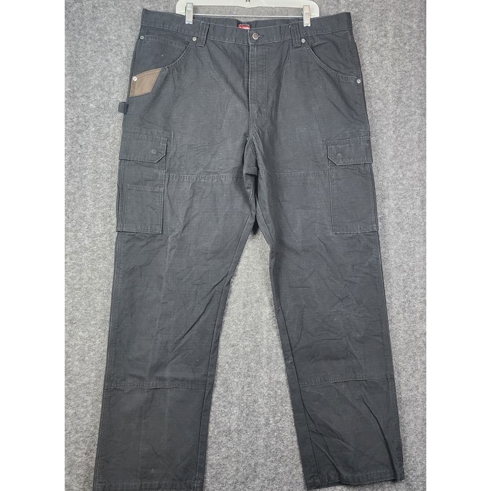 Wrangler Workwear Cargo Pants Men 40x32 Black Ripstop‎ 10WMWR1BL Utility Rugged